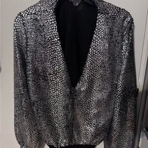 Buddy Love Black and Silver Bodysuit